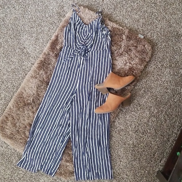 wild fable Dresses & Skirts - Navy Stripped Jumpsuit size M